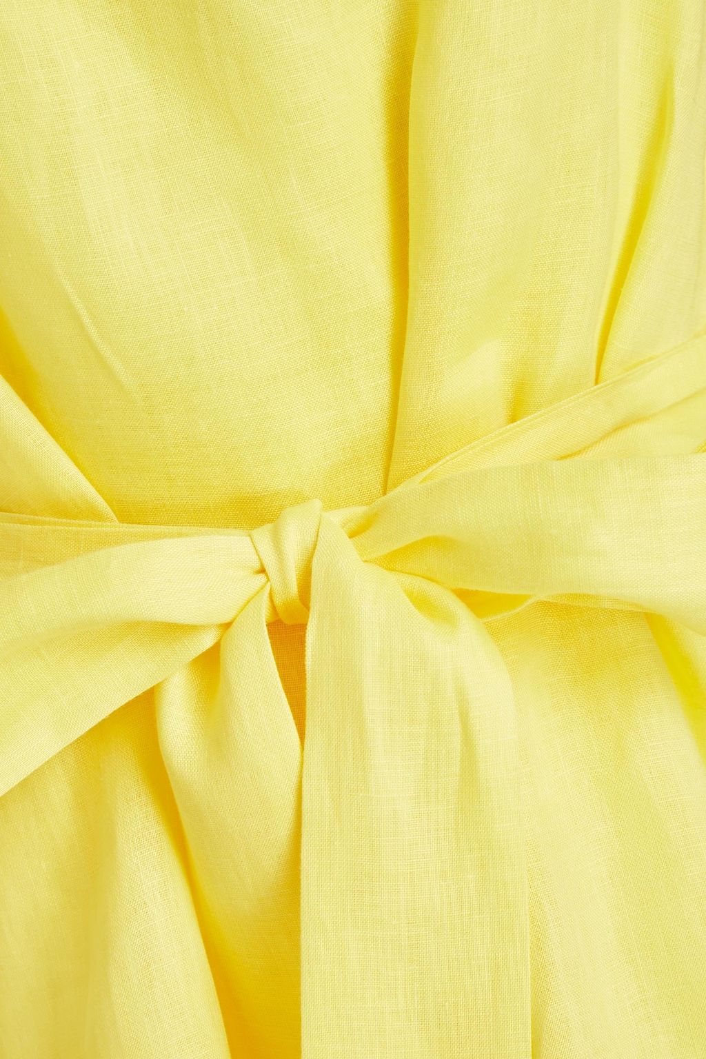 BAMBAH Ruffle-trimmed linen-canvas maxi dress