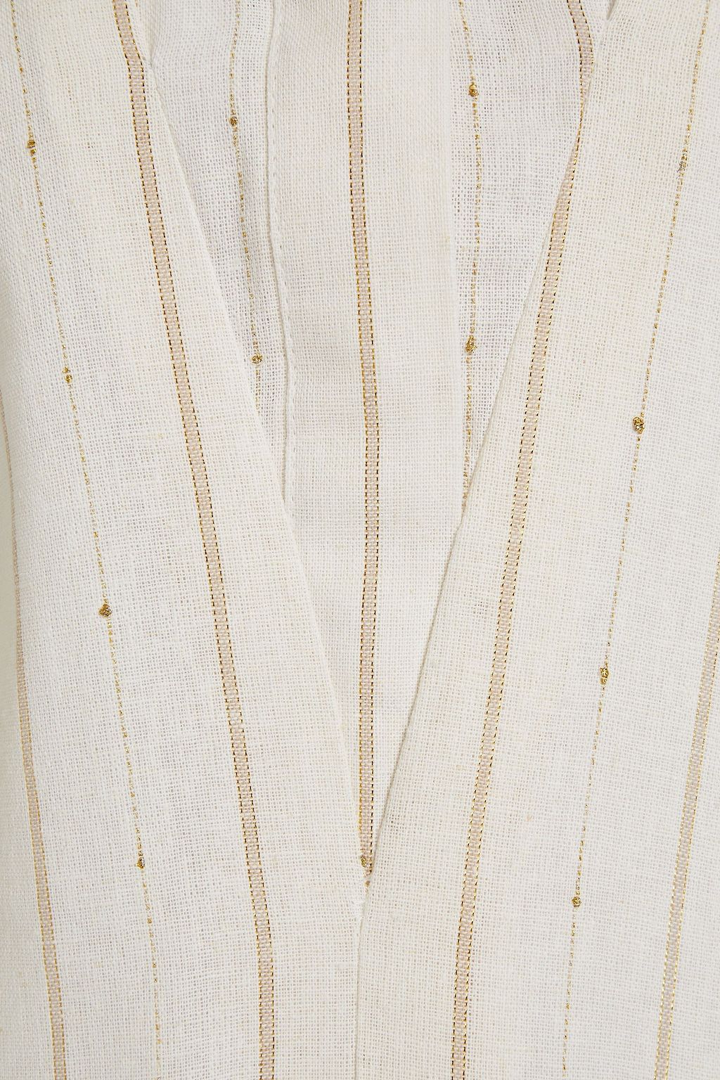 BAMBAH Metallic striped cotton-blend kaftan