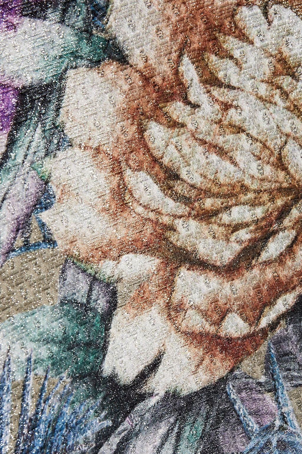 BAMBAH Floral-print metallic brocade kaftan