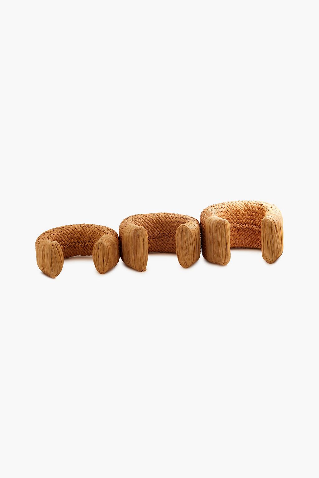 JOHANNA ORTIZ Set of three raffia bracelets