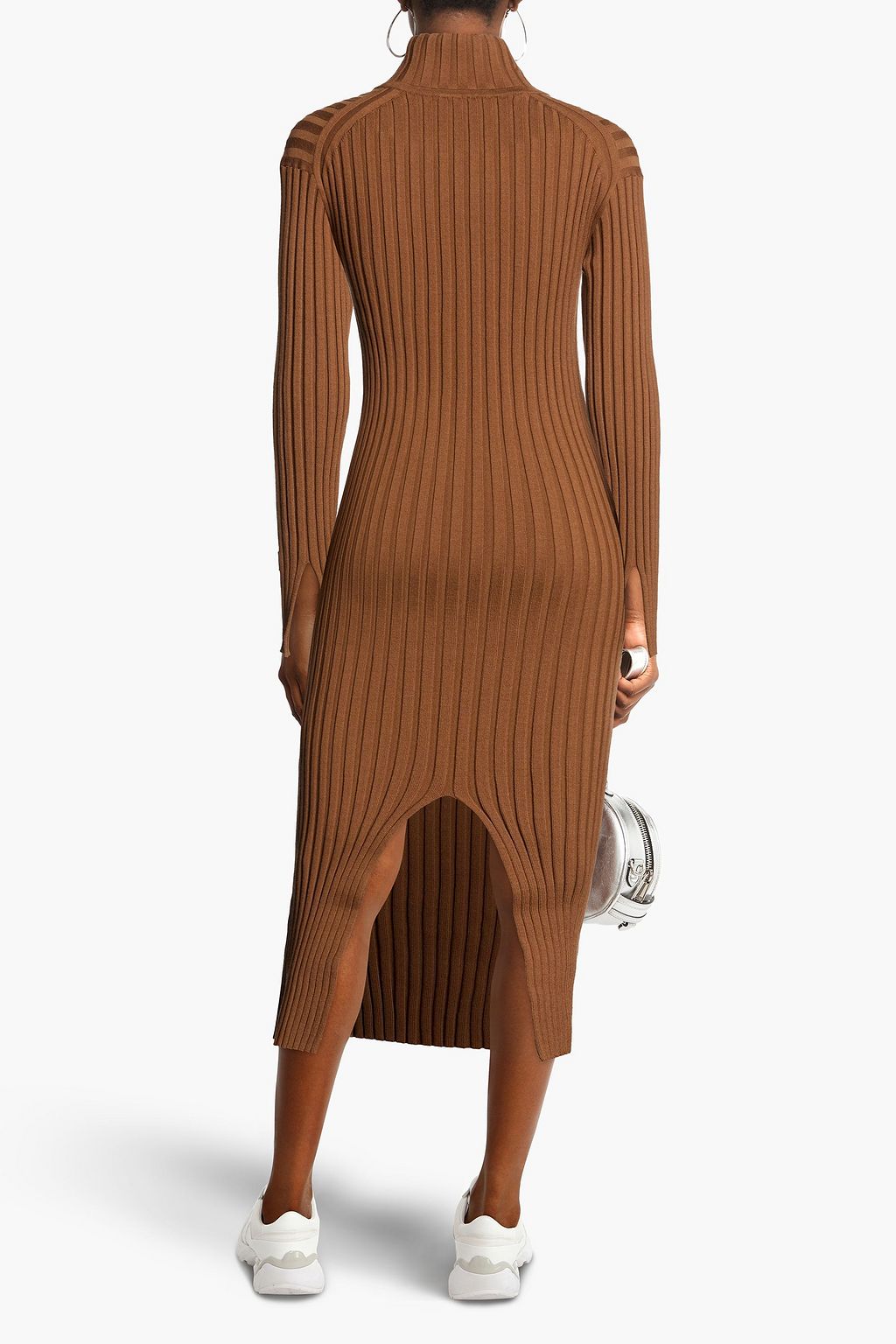 KENZO Ribbed wool-blend turtleneck midi dress
