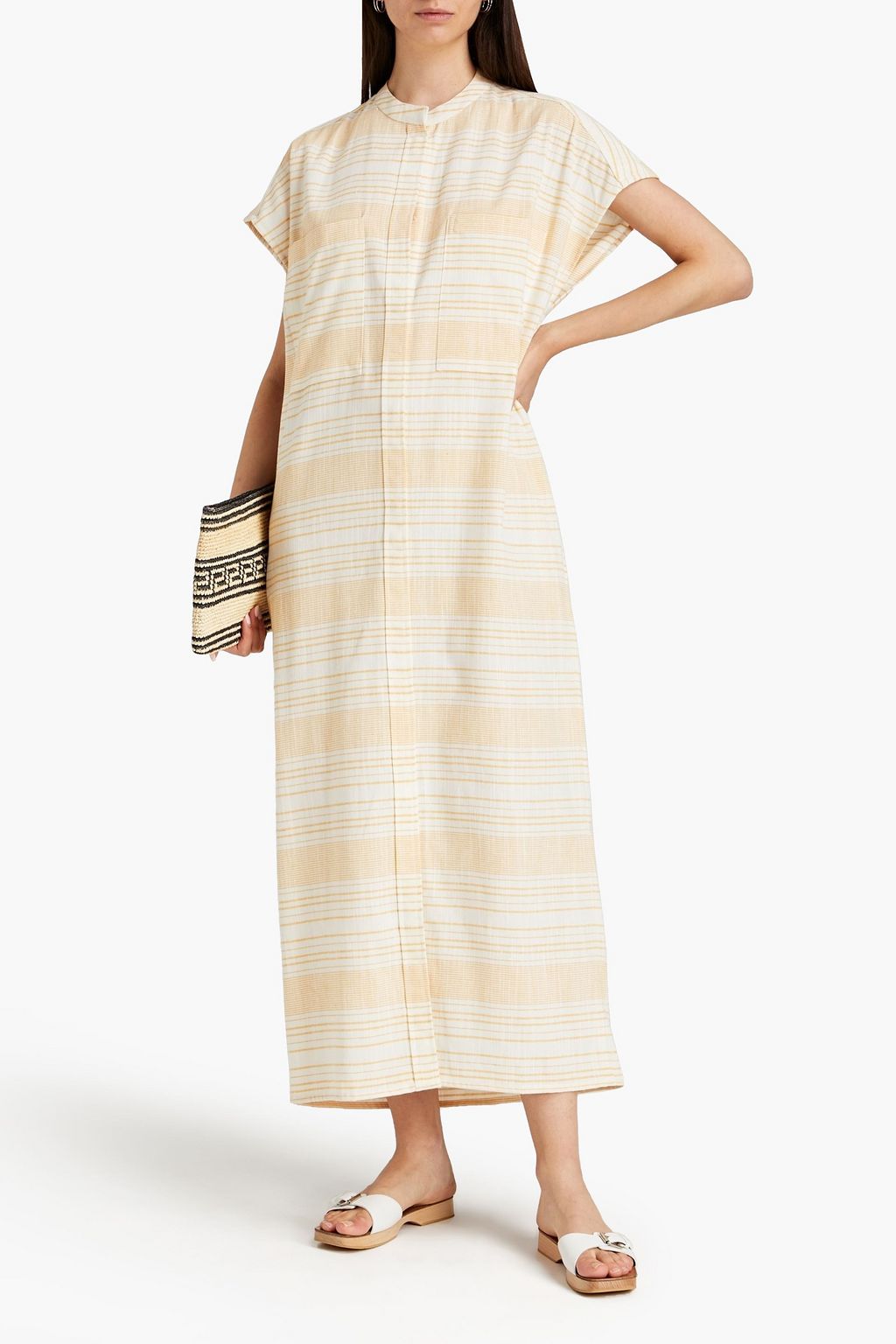 BAMBAH Striped linen kaftan