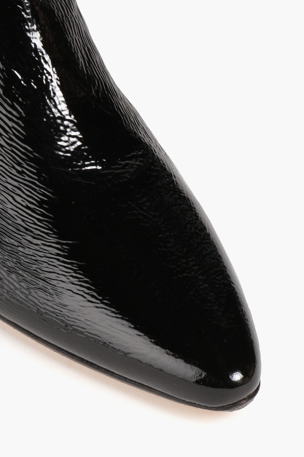 KENZO Crinkled patent-leather ankle boots