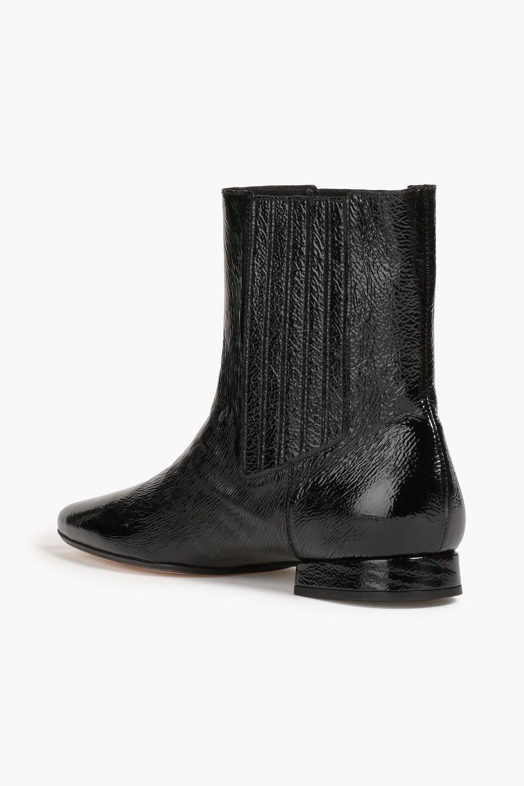 KENZO Crinkled patent-leather ankle boots