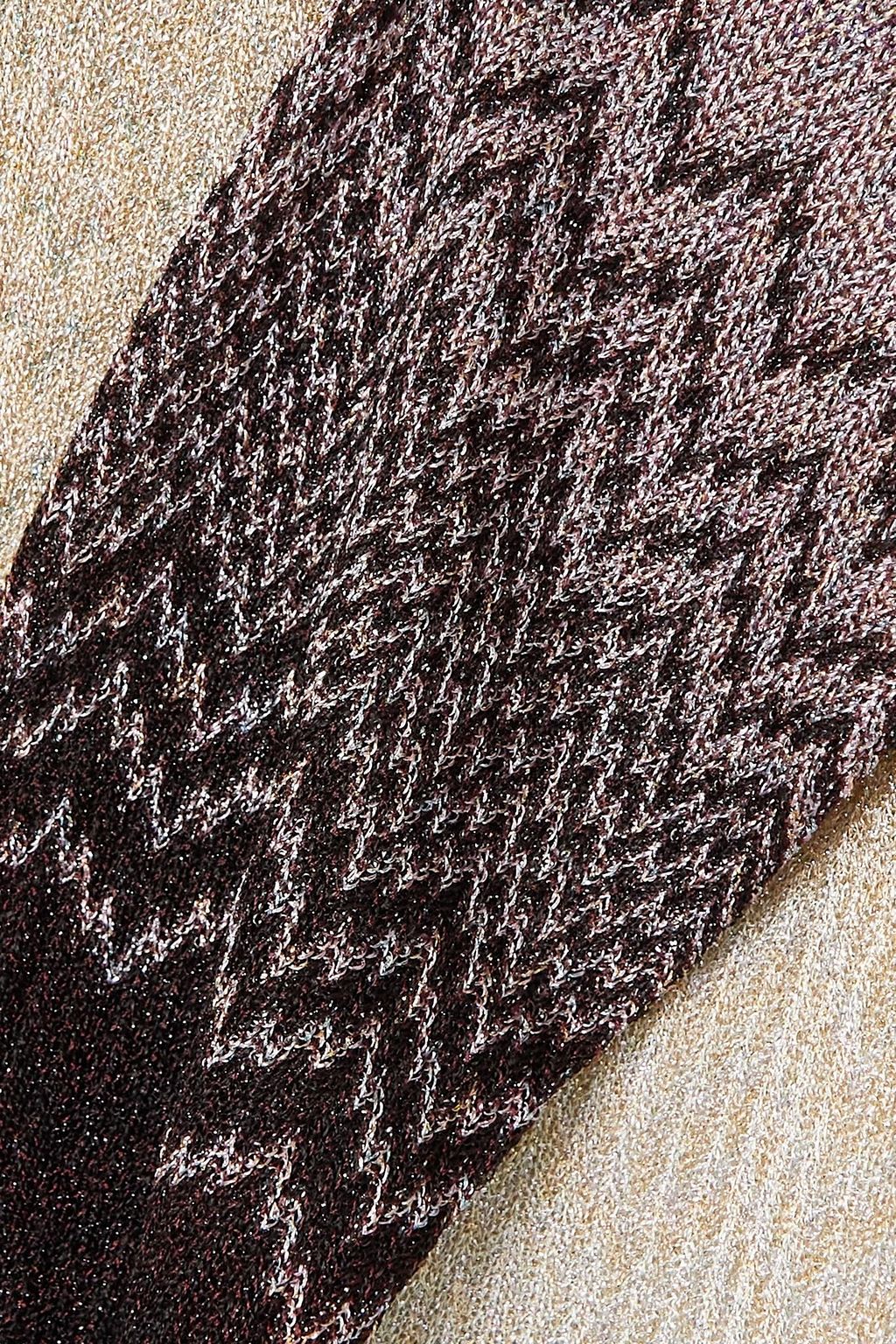 MISSONI Metallic crochet-knit shirt