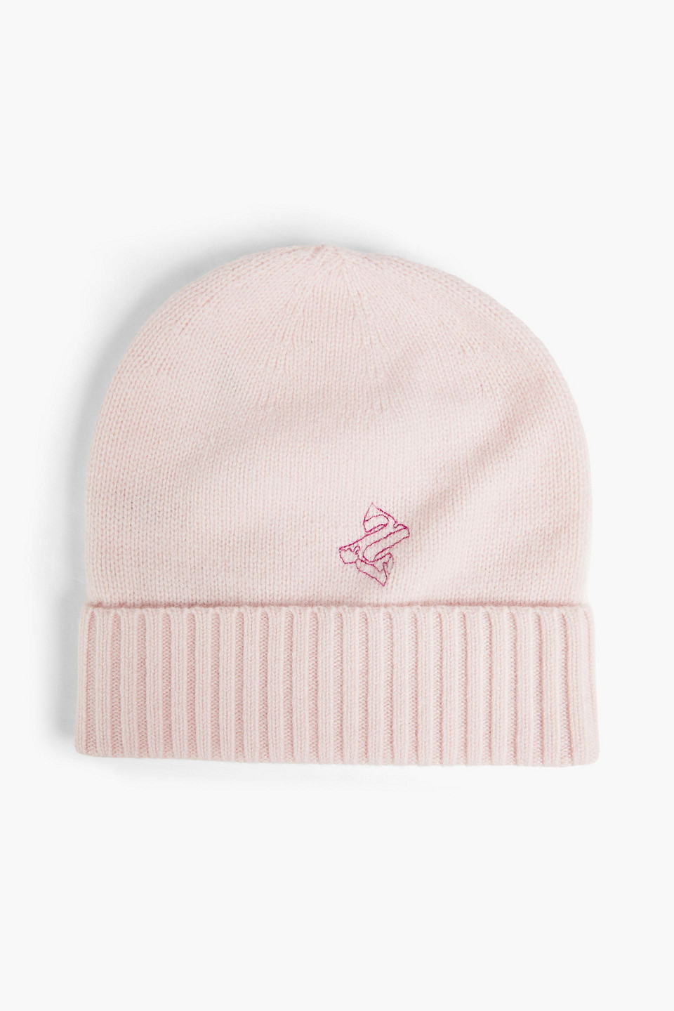 Zimmermann Embroidered Cashmere Beanie In Pastel Pink