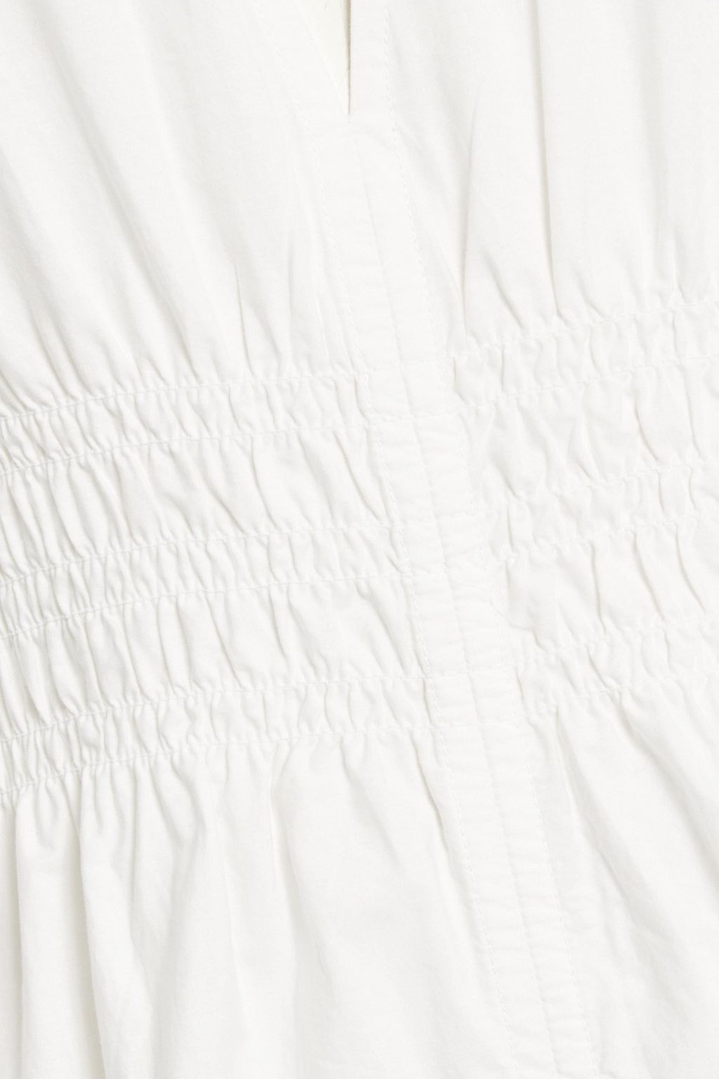 GANNI Shirred organic broderie anglaise cotton midi dress