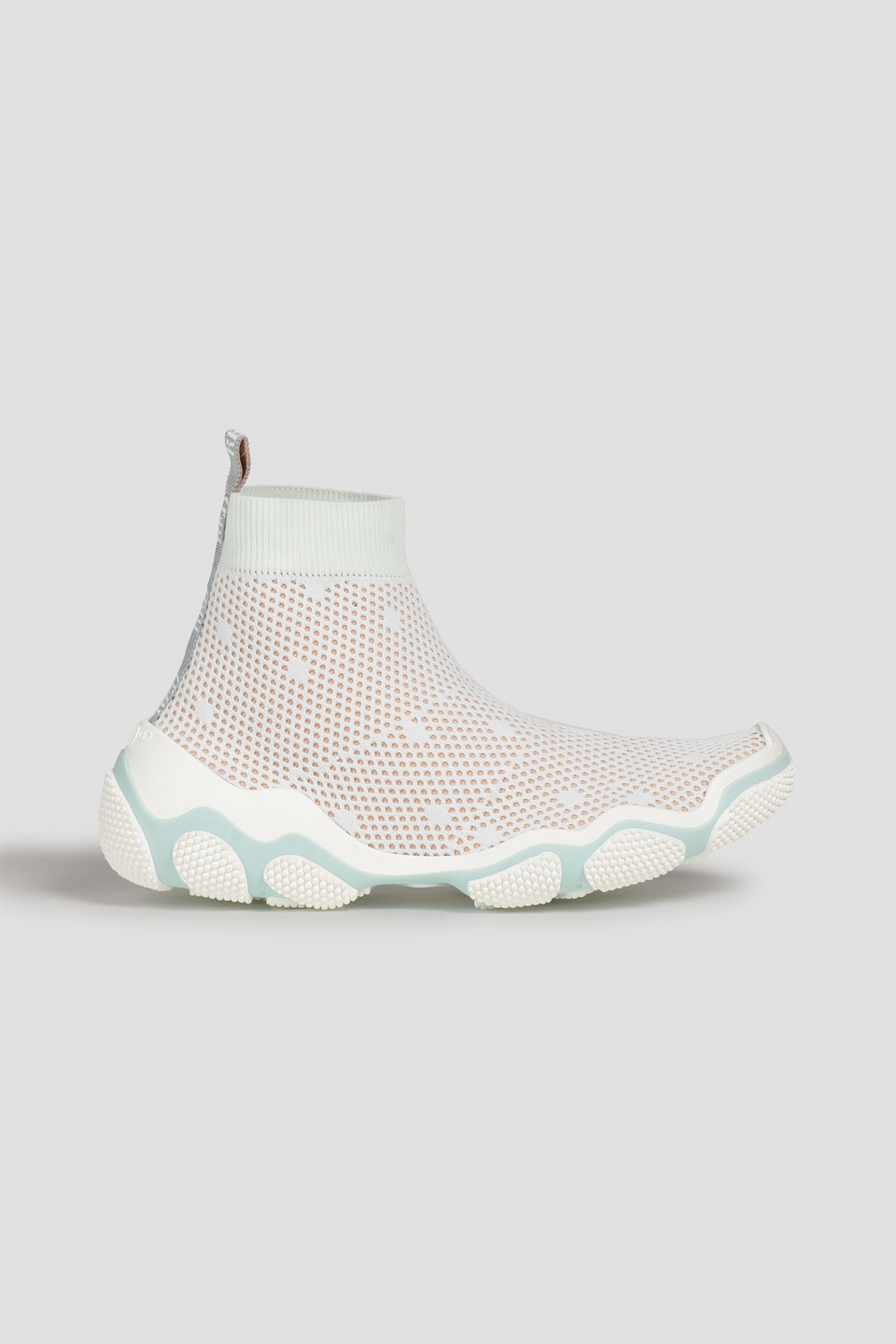 red(v) - glam run mesh high-top sneakers - white - eu 39