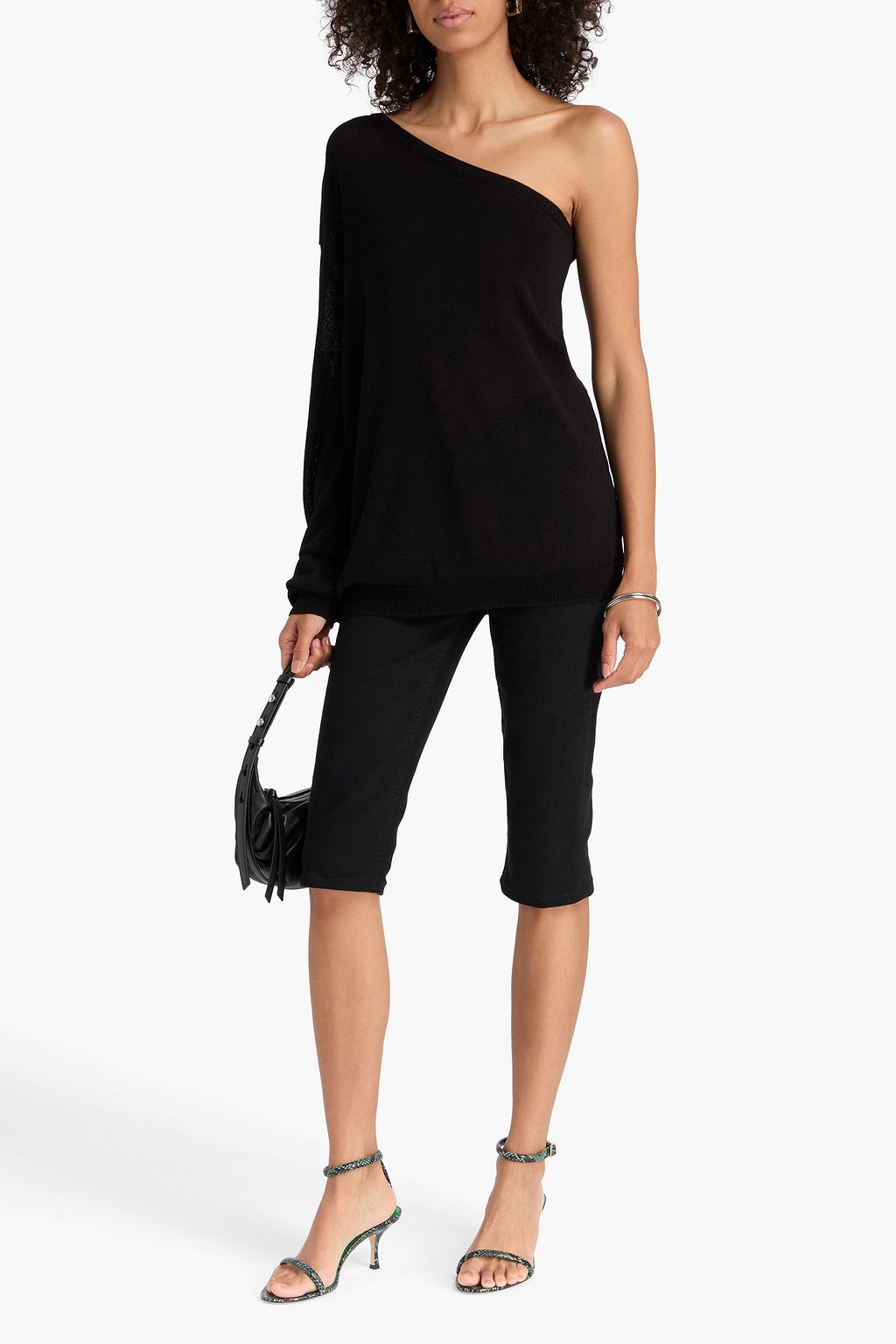 THE FRANKIE SHOP Bianca Strickpullover mit asymmetrischer Schulterpartie