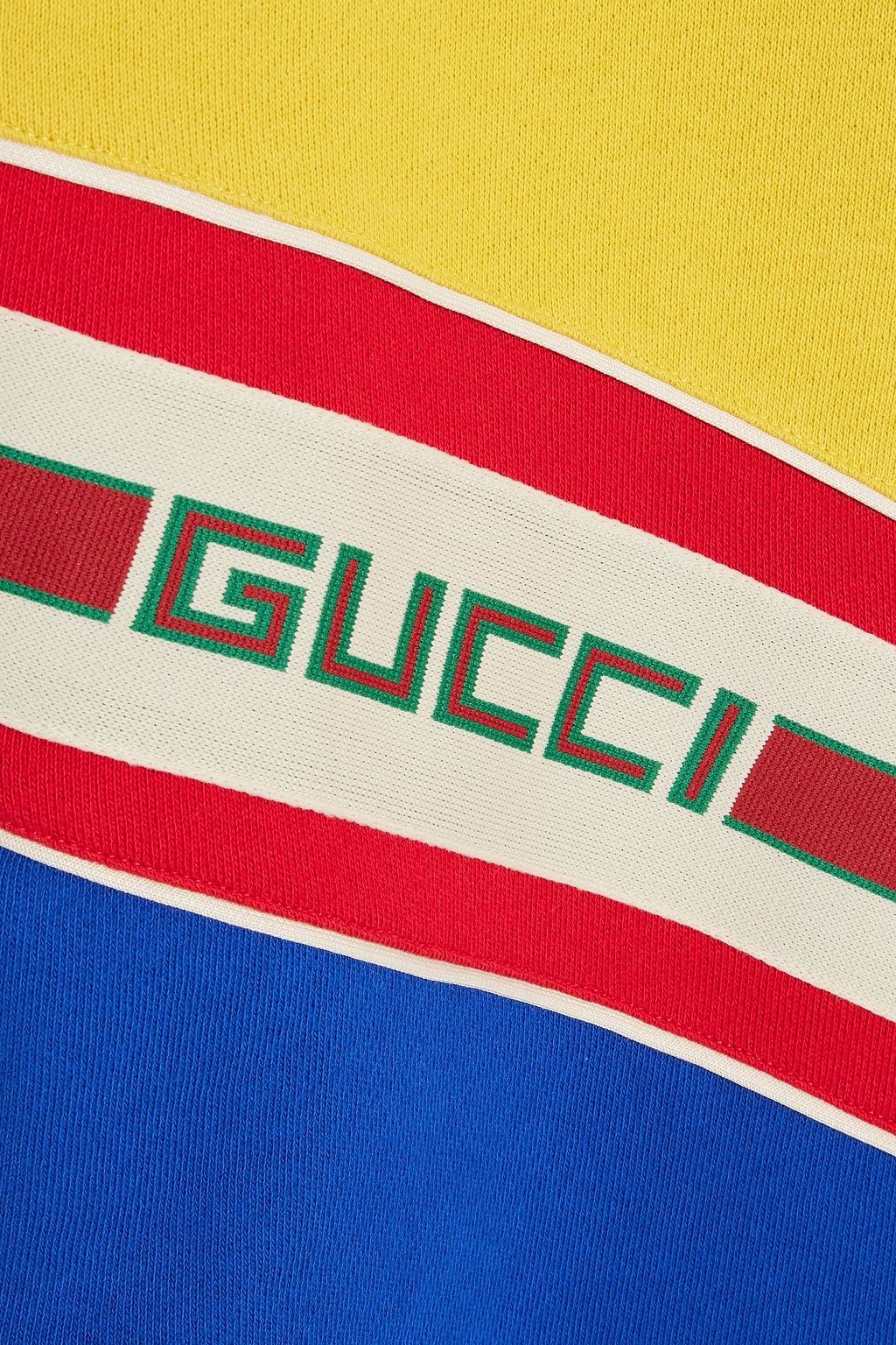 GUCCI Sweatshirt aus Baumwollfrottee mit Streifen