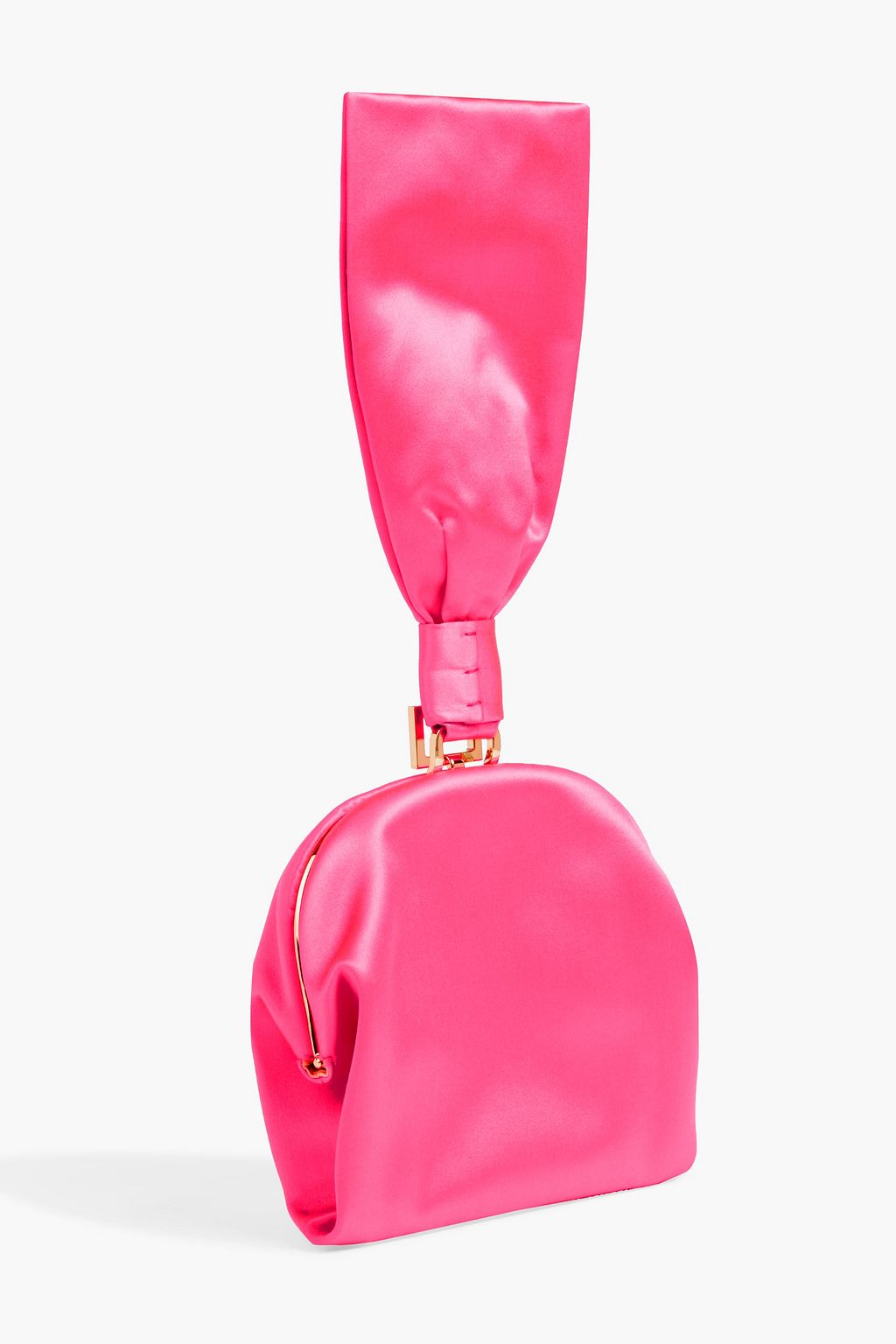 ROGER VIVIER Rose satin clutch