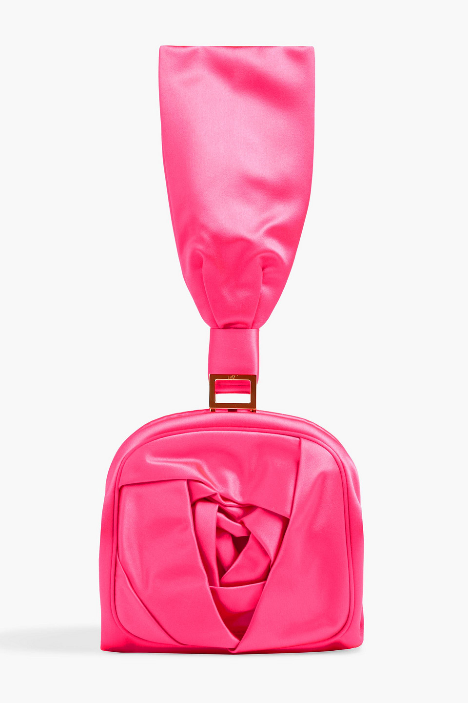 Roger Vivier Rose Satin Clutch In Pink