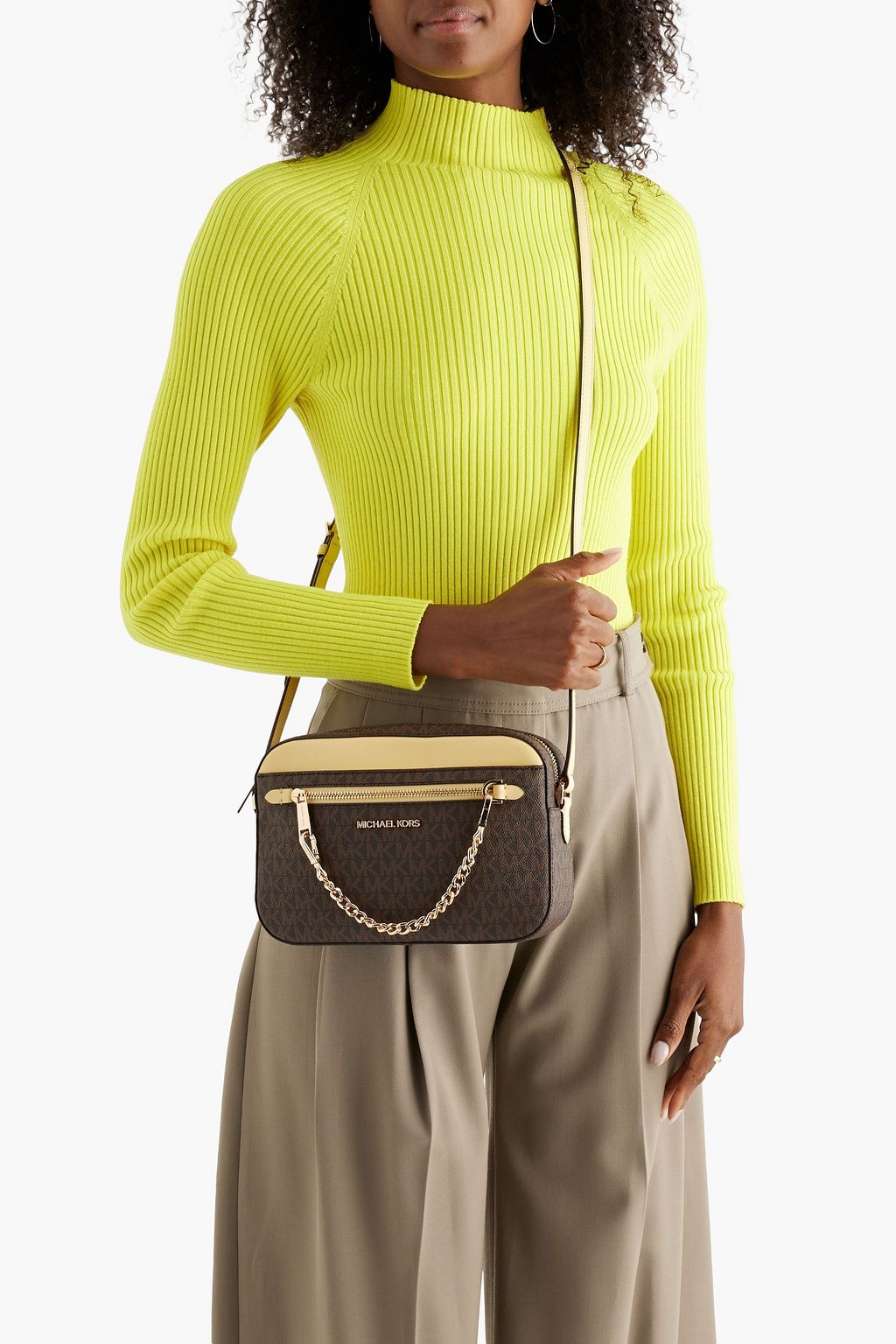 MICHAEL MICHAEL KORS Logo-print faux leather shoulder bag