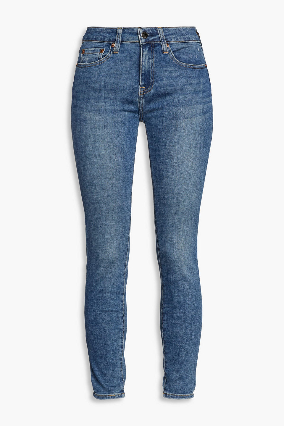 PISTOLA DENIM AUDREY-ZENIA DISTRESSED HIGH-RISE SKINNY JEANS