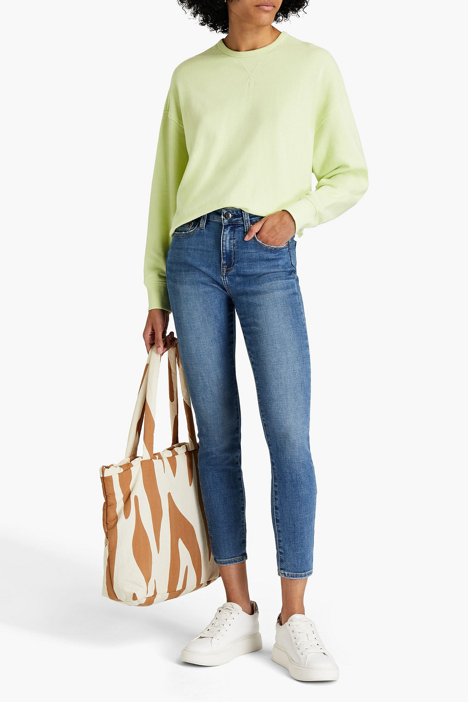 PISTOLA DENIM AUDREY-ZENIA DISTRESSED HIGH-RISE SKINNY JEANS