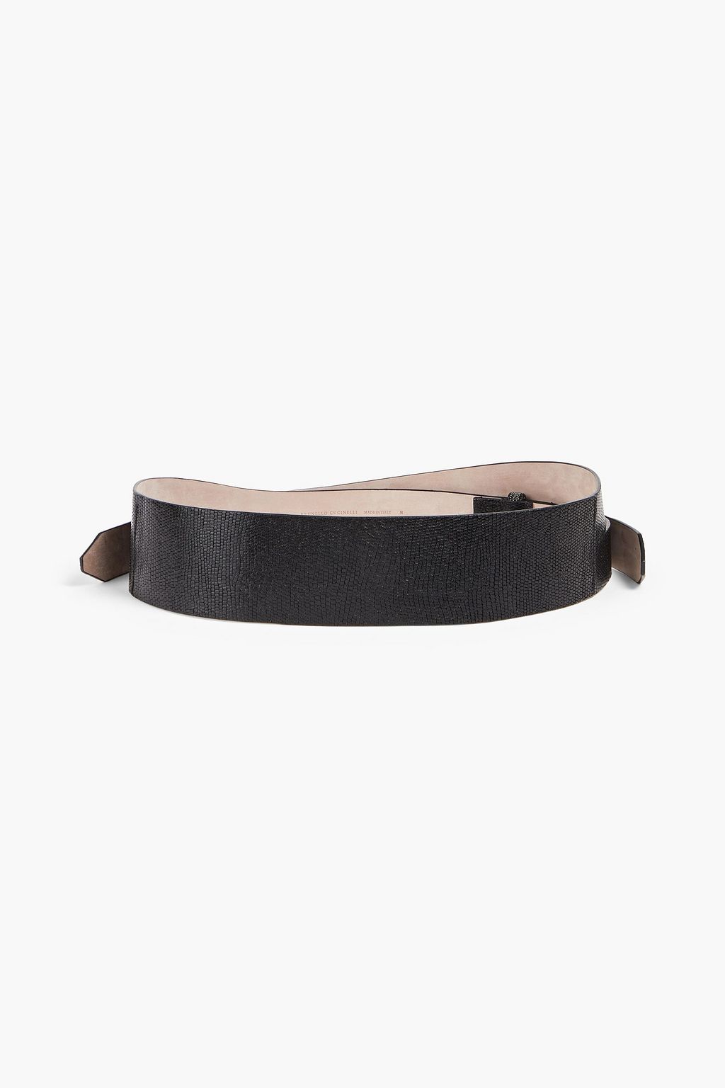 BRUNELLO CUCINELLI Snake-effect leather belt
