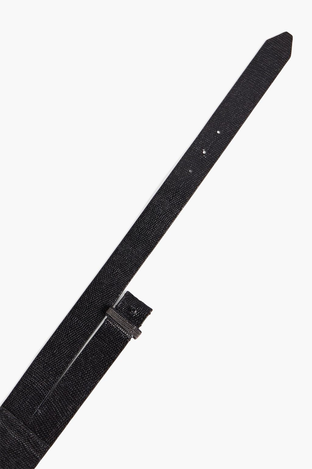 BRUNELLO CUCINELLI Snake-effect leather belt