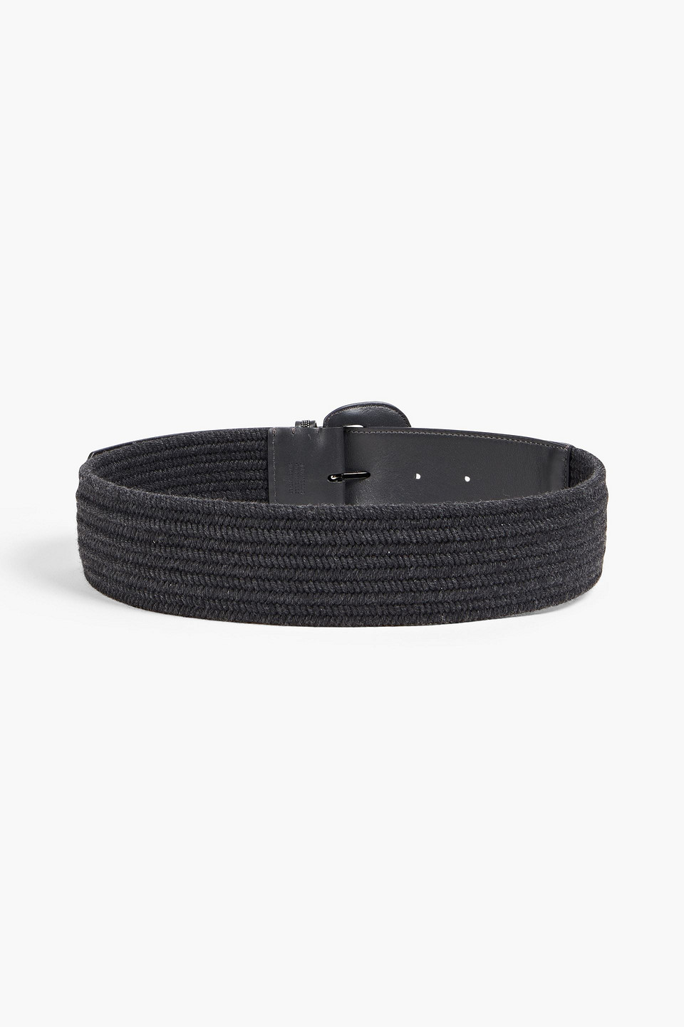 Brunello Cucinelli Bead-embellished Leather Belt In Black