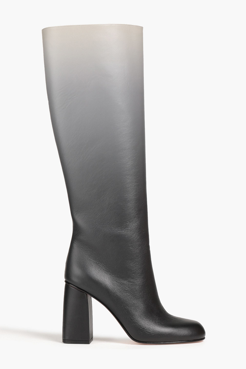 Red Valentino Dégradé Leather Knee Boots In Grey