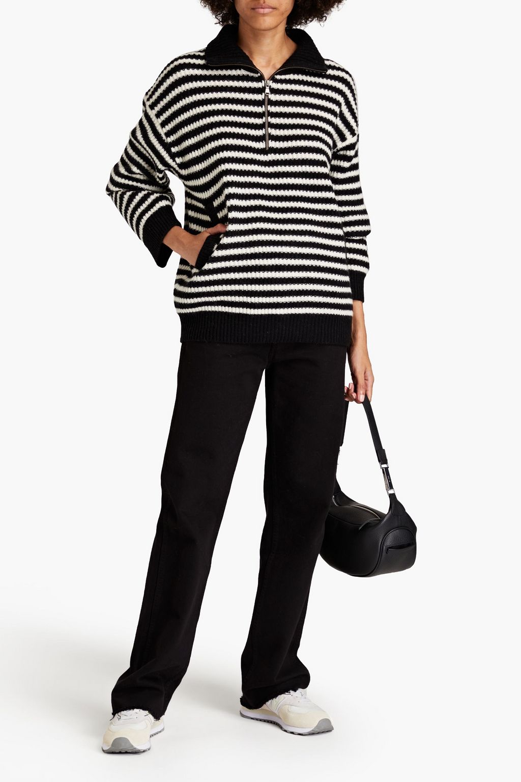 EQUIPMENT Striped cashmere and wool-blend turtleneck sweater