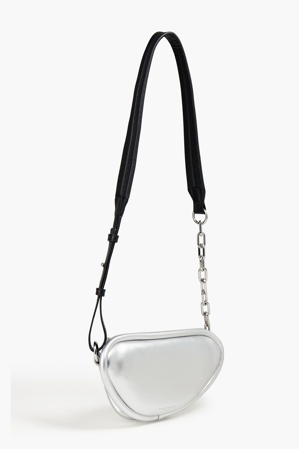 ALEXANDER WANG Metallic pebbled-leather cross-body bag