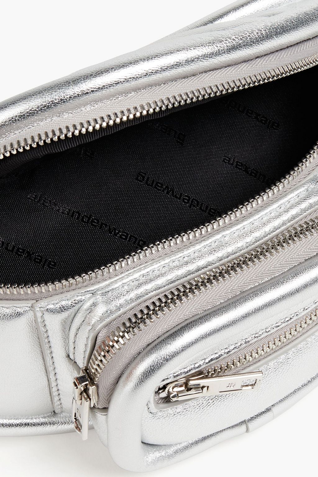 ALEXANDER WANG Metallic pebbled-leather cross-body bag