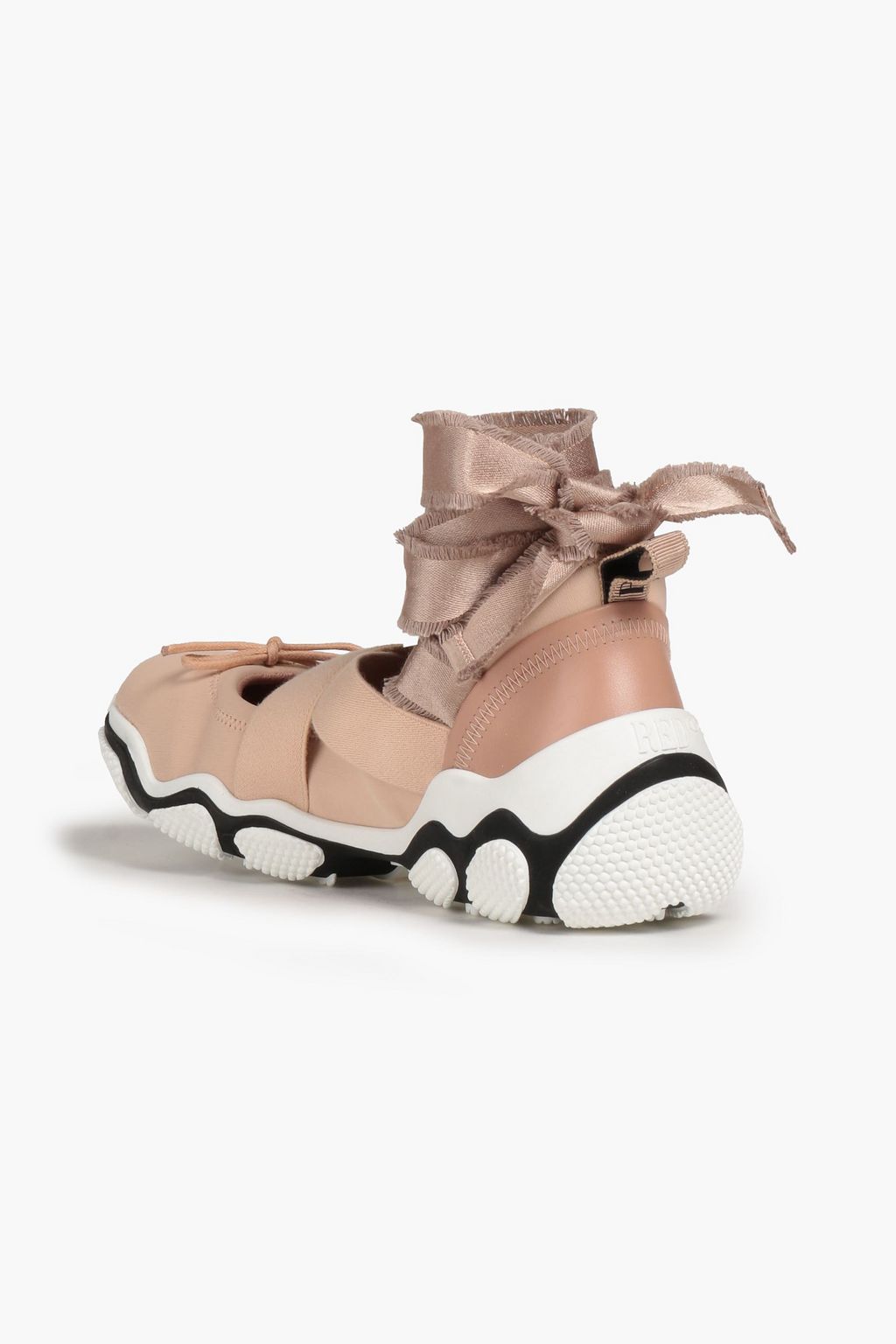 RED(V) Bow-detailed neoprene sneakers