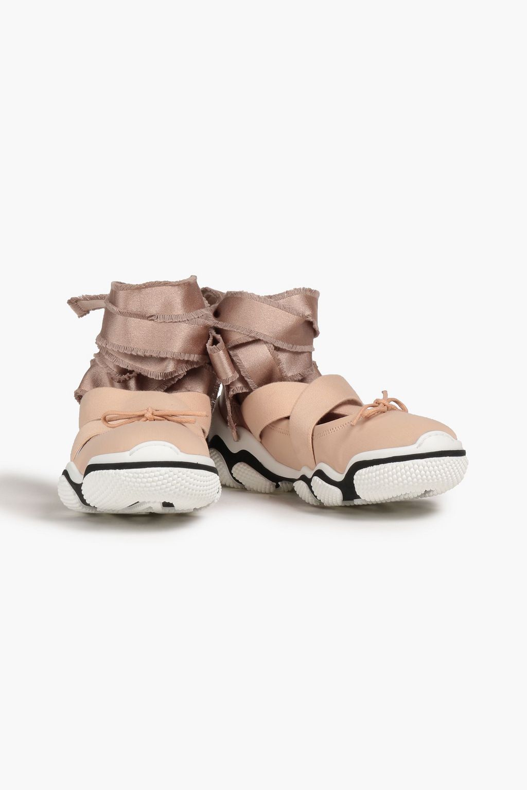 RED(V) Bow-detailed neoprene sneakers