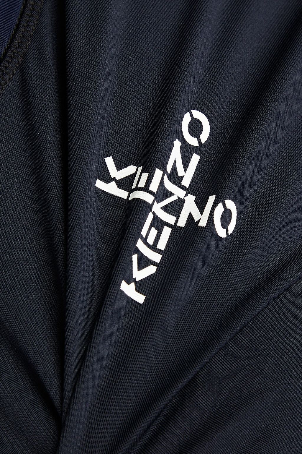 KENZO Perforated printed stretch top
