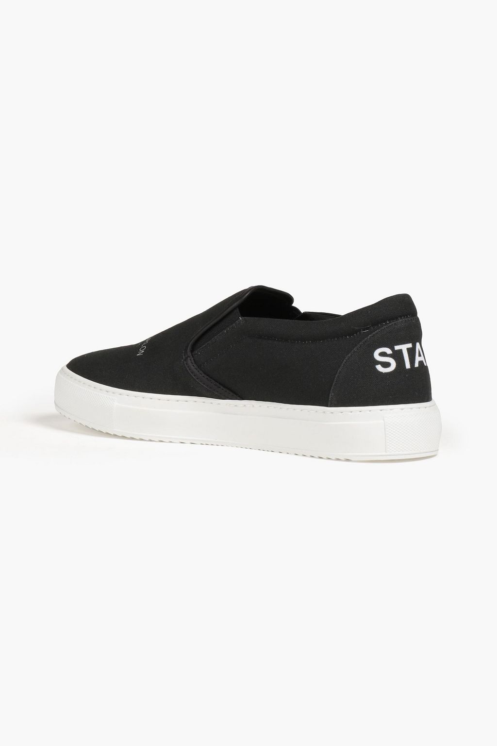 MARCELO BURLON Leather-trimmed printed canvas slip-on sneakers