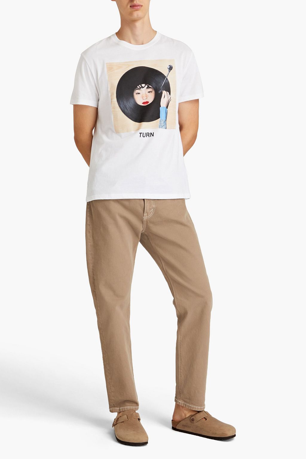 VALENTINO Printed cotton-jersey T-shirt