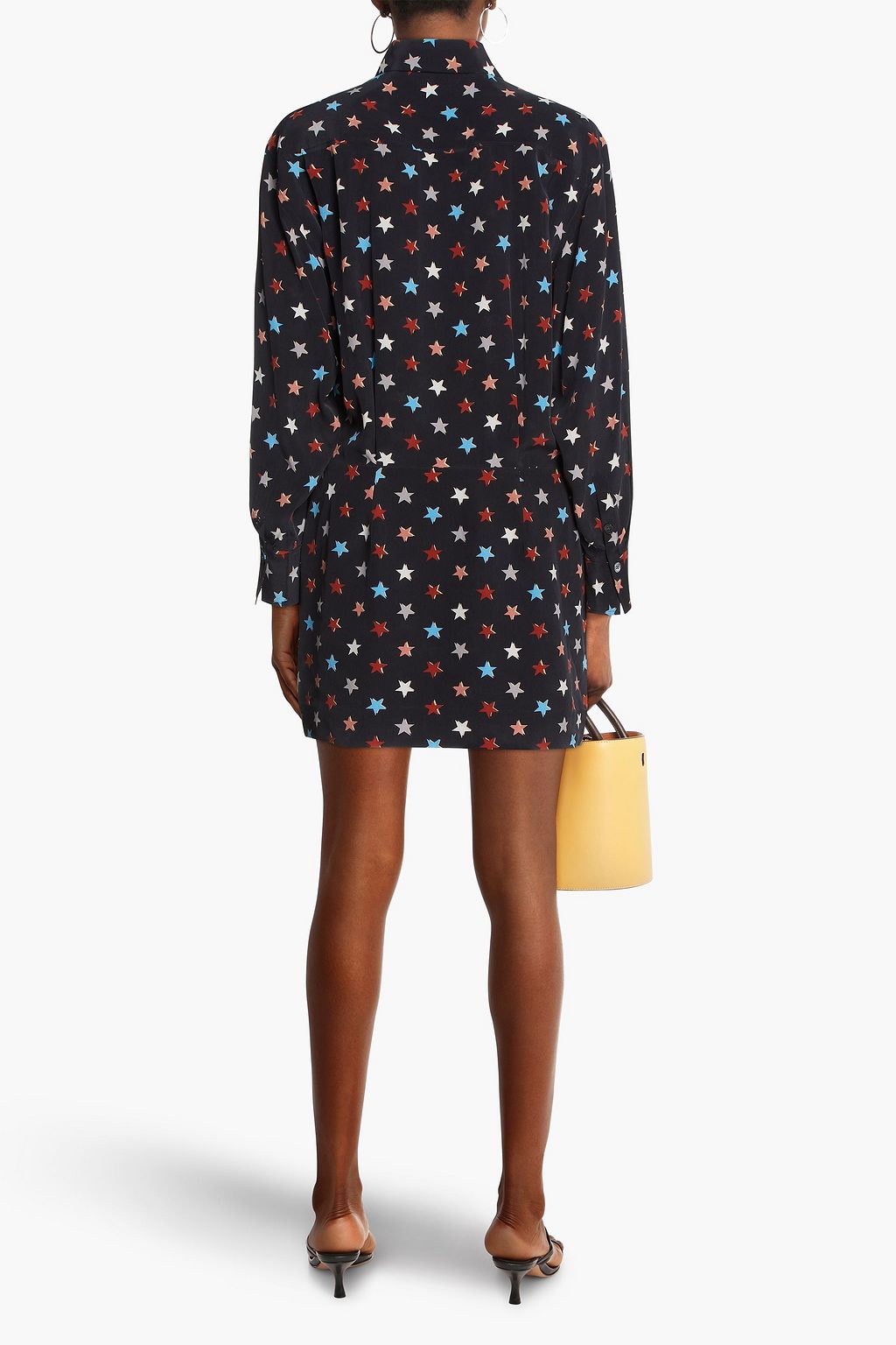 EQUIPMENT Claudette pleated printed silk mini shirt dress THE