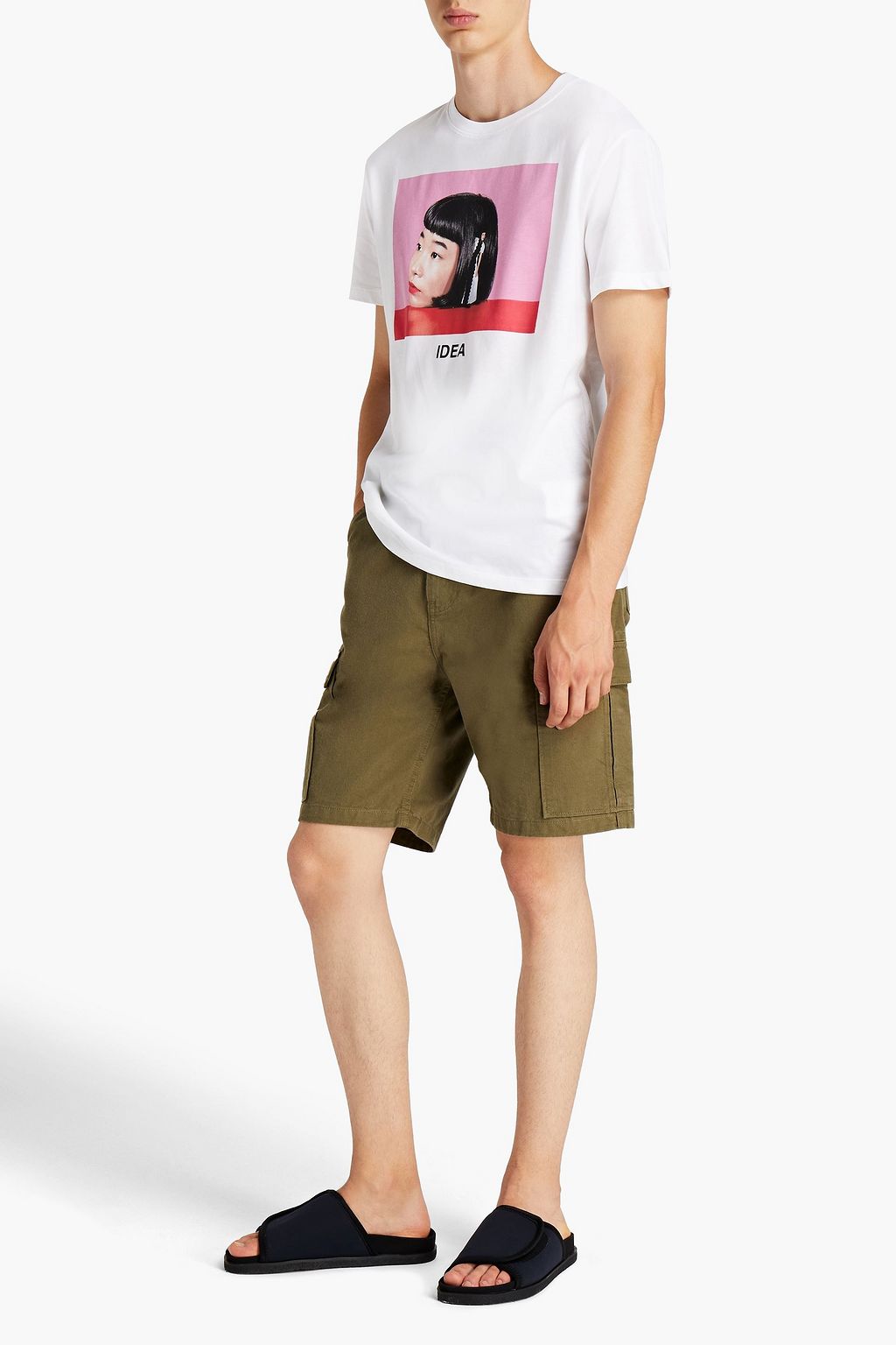 VALENTINO Printed cotton-jersey T-shirt