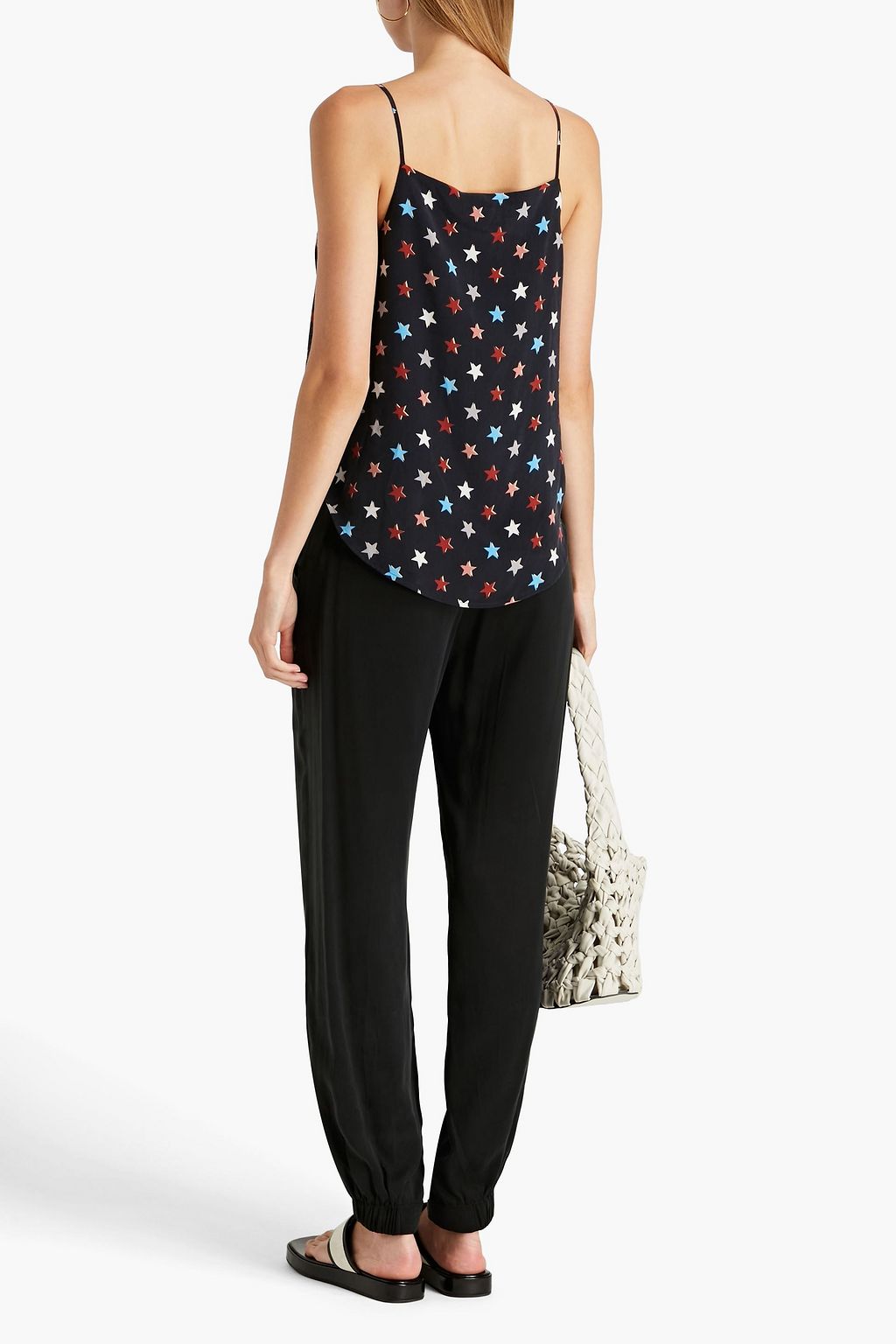 EQUIPMENT Printed washed-silk camisole