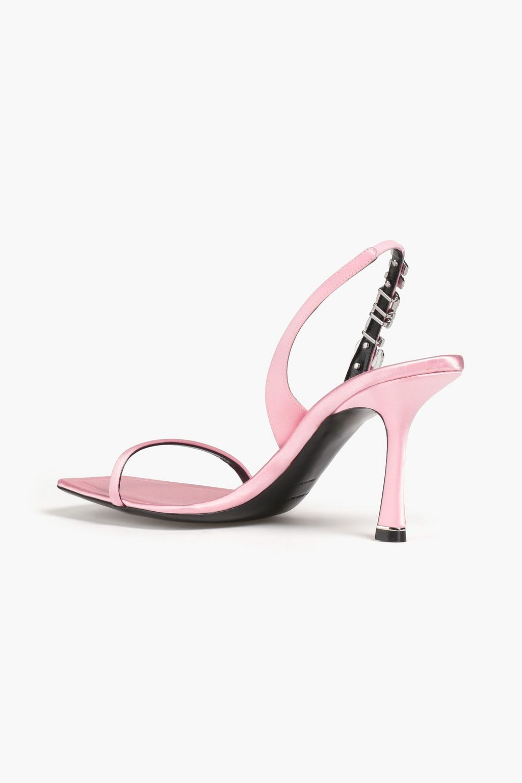 ALEXANDER WANG Crystal-embellished satin sandals