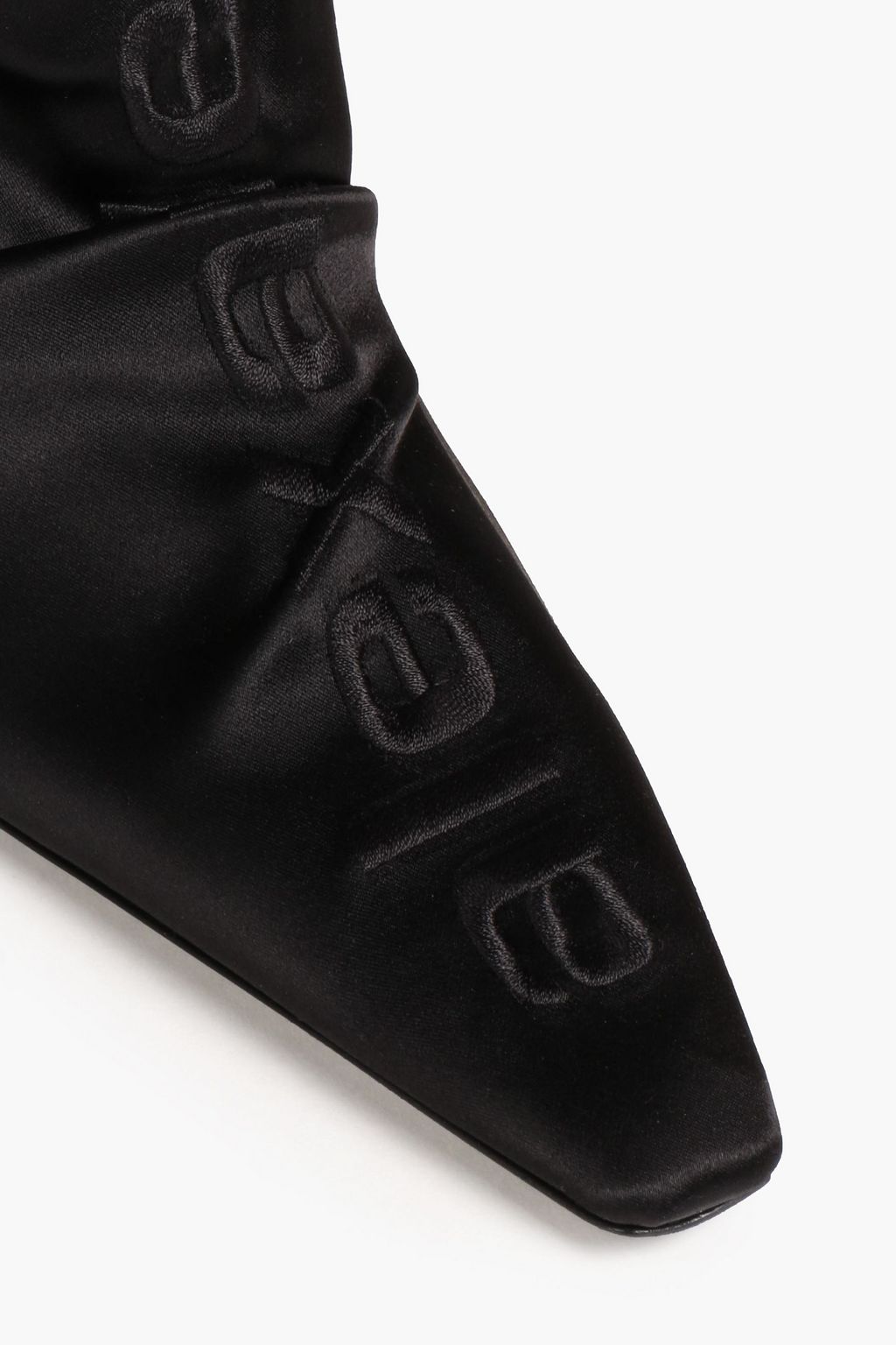 ALEXANDER WANG Logo-embroidered satin ankle boots