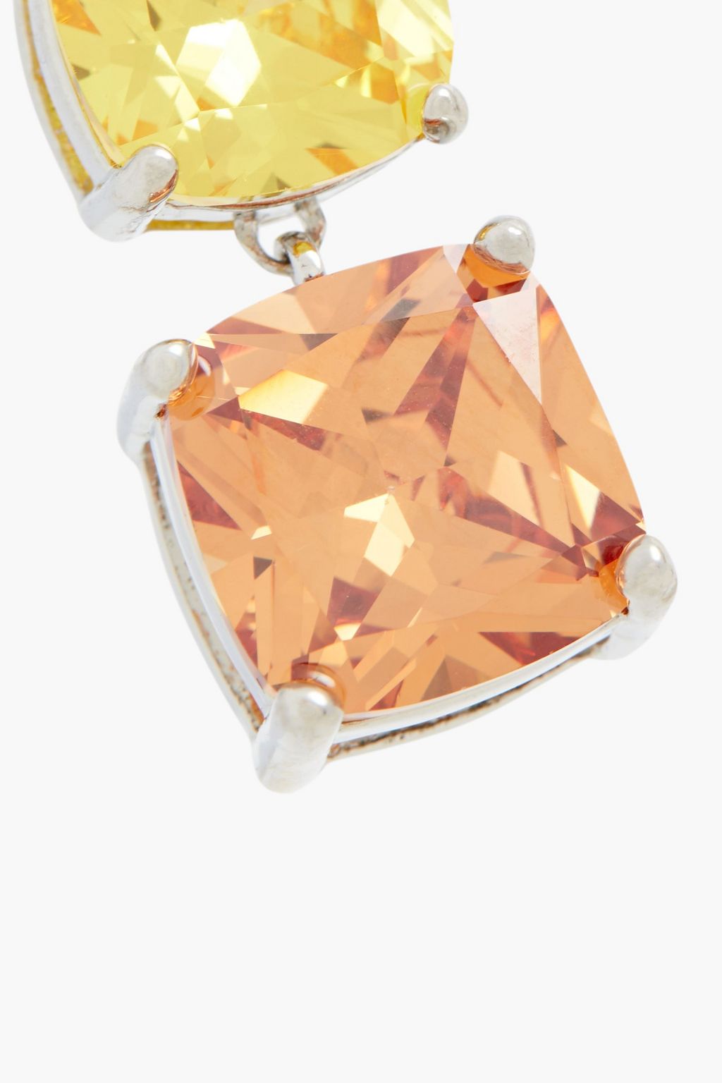 CZ BY KENNETH JAY LANE Silver-tone crystal earrings