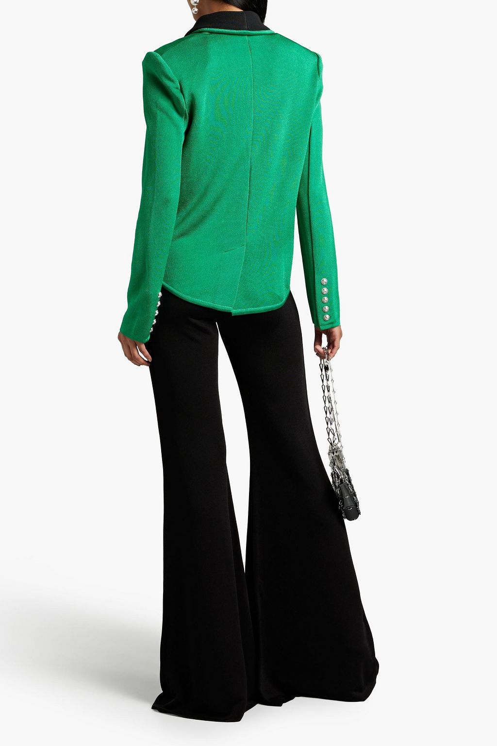 BALMAIN Double-breasted knitted blazer
