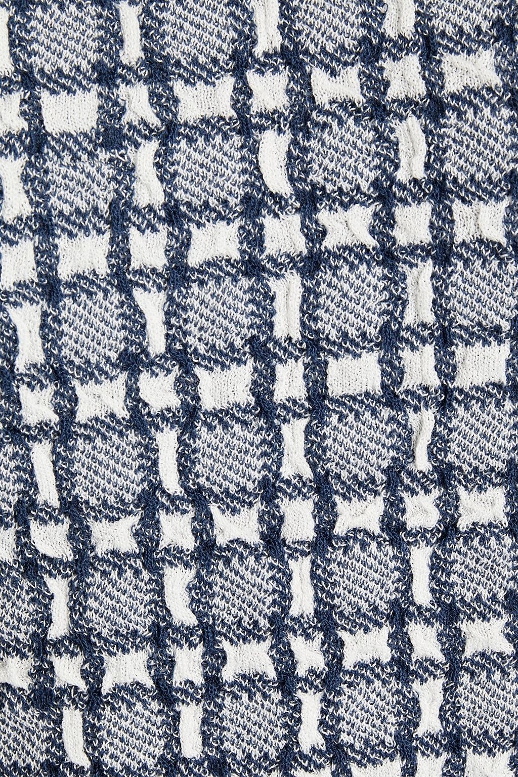 VICTORIA, VICTORIA BECKHAM Checked jacquard-knit sweater