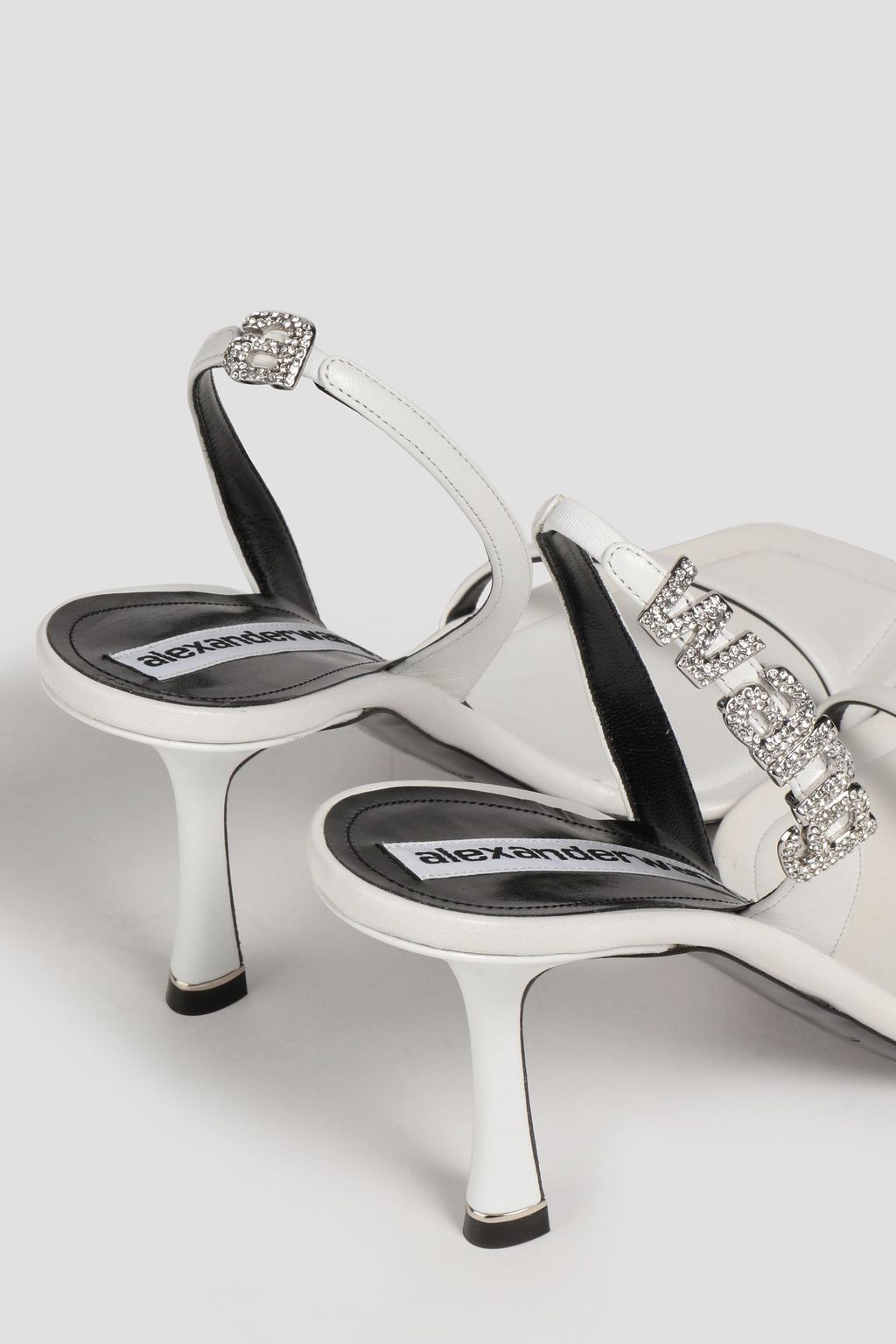 ALEXANDER WANG Crystal-embellished leather sandals