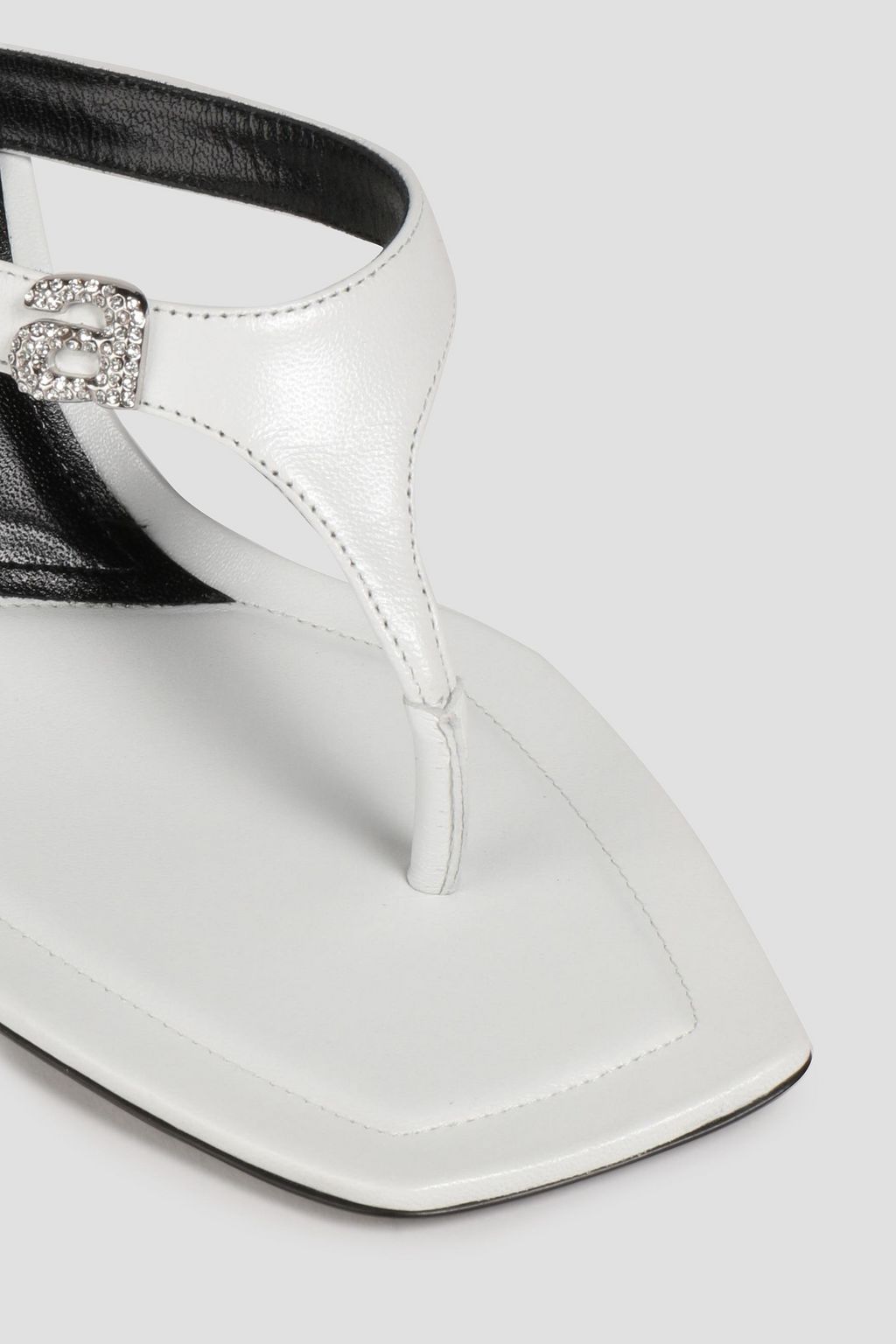 ALEXANDER WANG Ivy 65 crystal-embellished leather mules