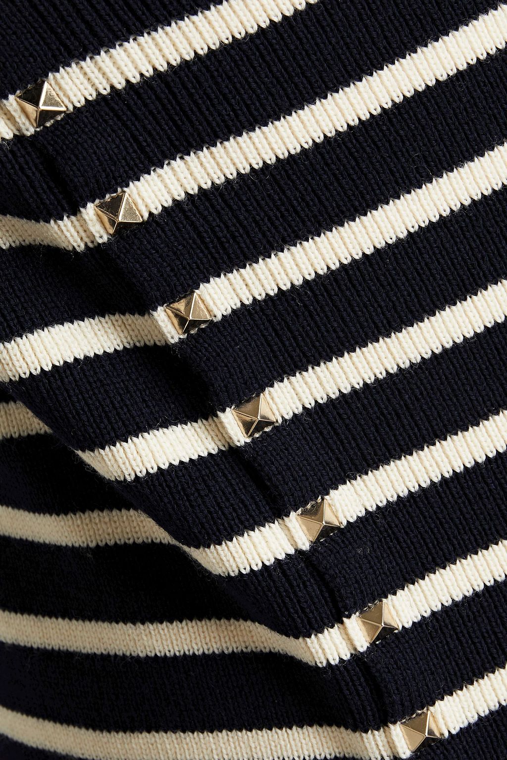 VALENTINO Rockstud striped wool sweater