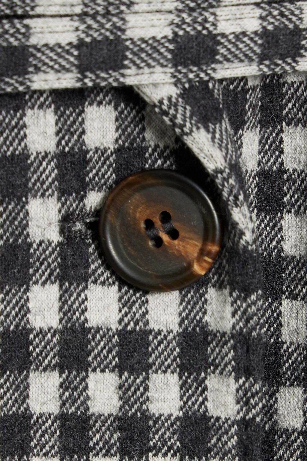 BRUNELLO CUCINELLI Double-breasted gingham wool and cotton-blend blazer