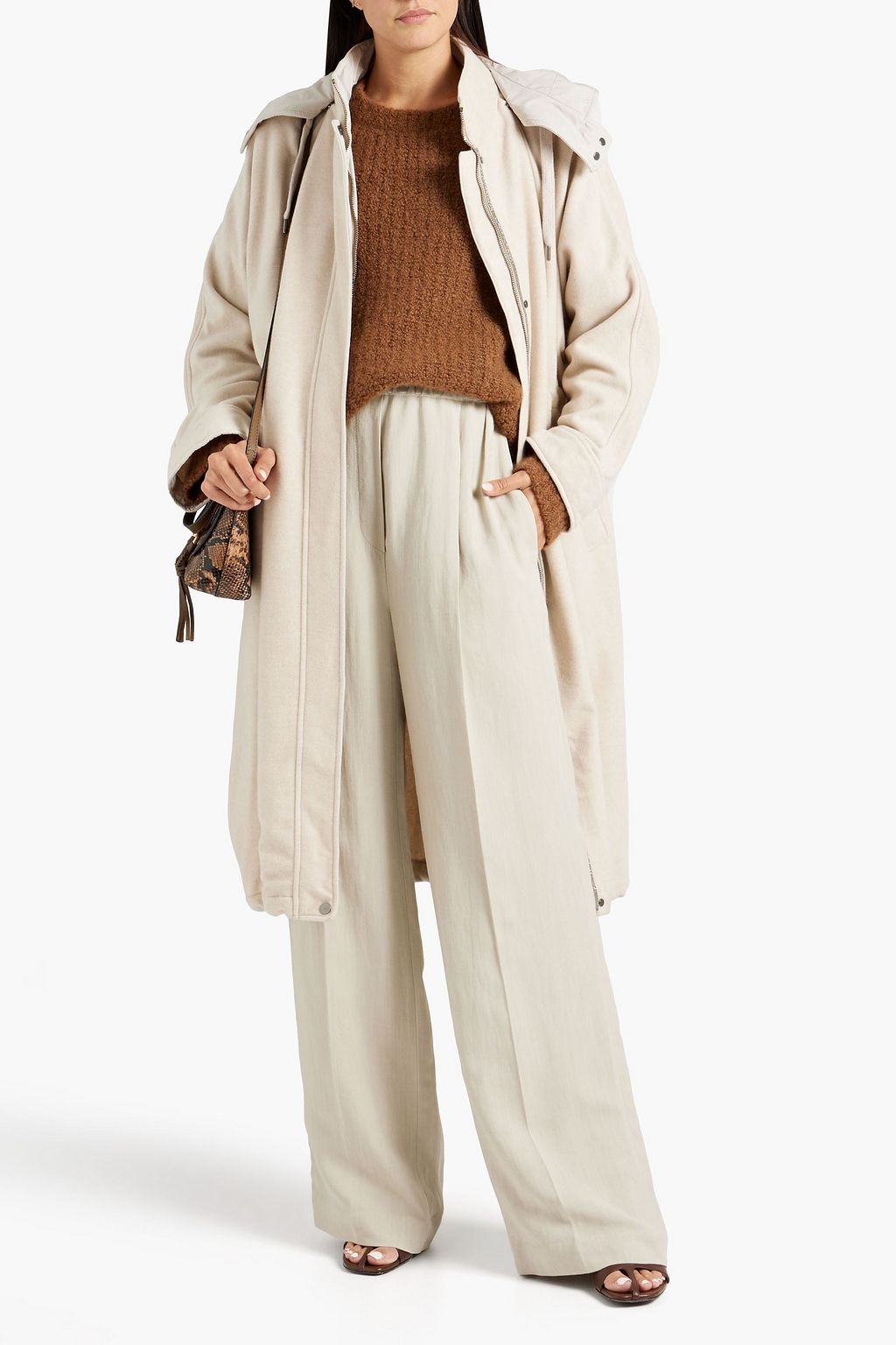 BRUNELLO CUCINELLI Cashmere-felt hooded parka