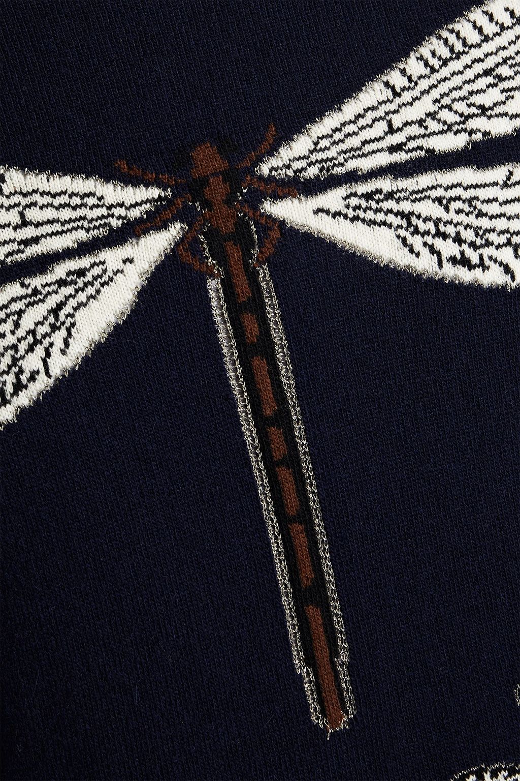 VALENTINO Intarsia wool and cashmere-blend sweater