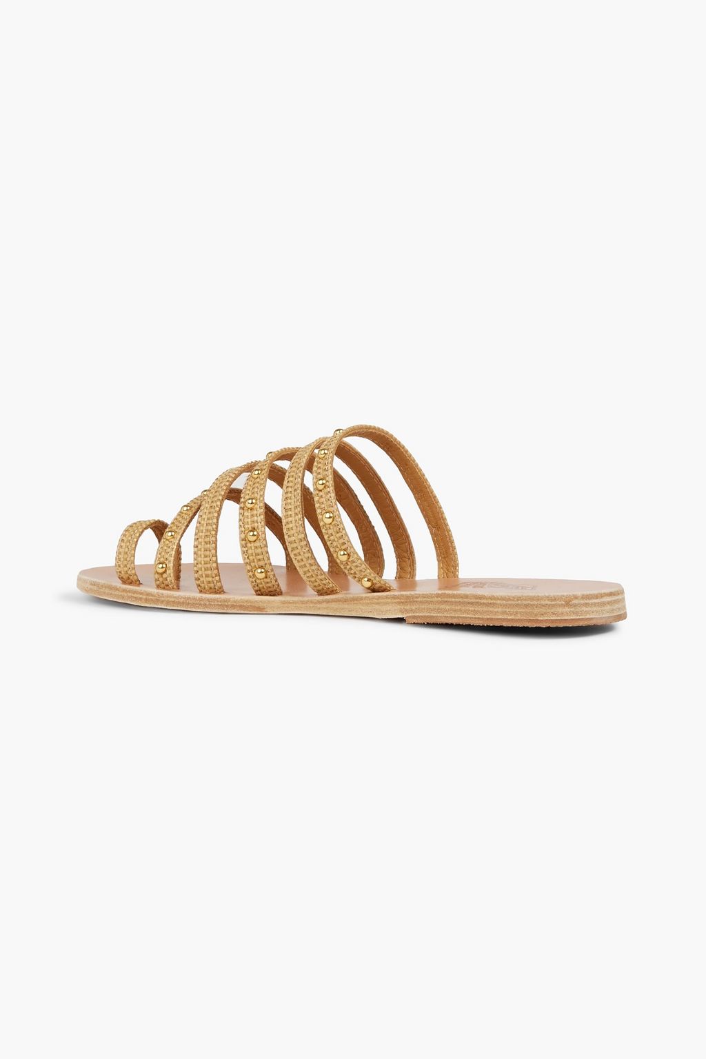 ANCIENT GREEK SANDALS Niki studded raffia sandals