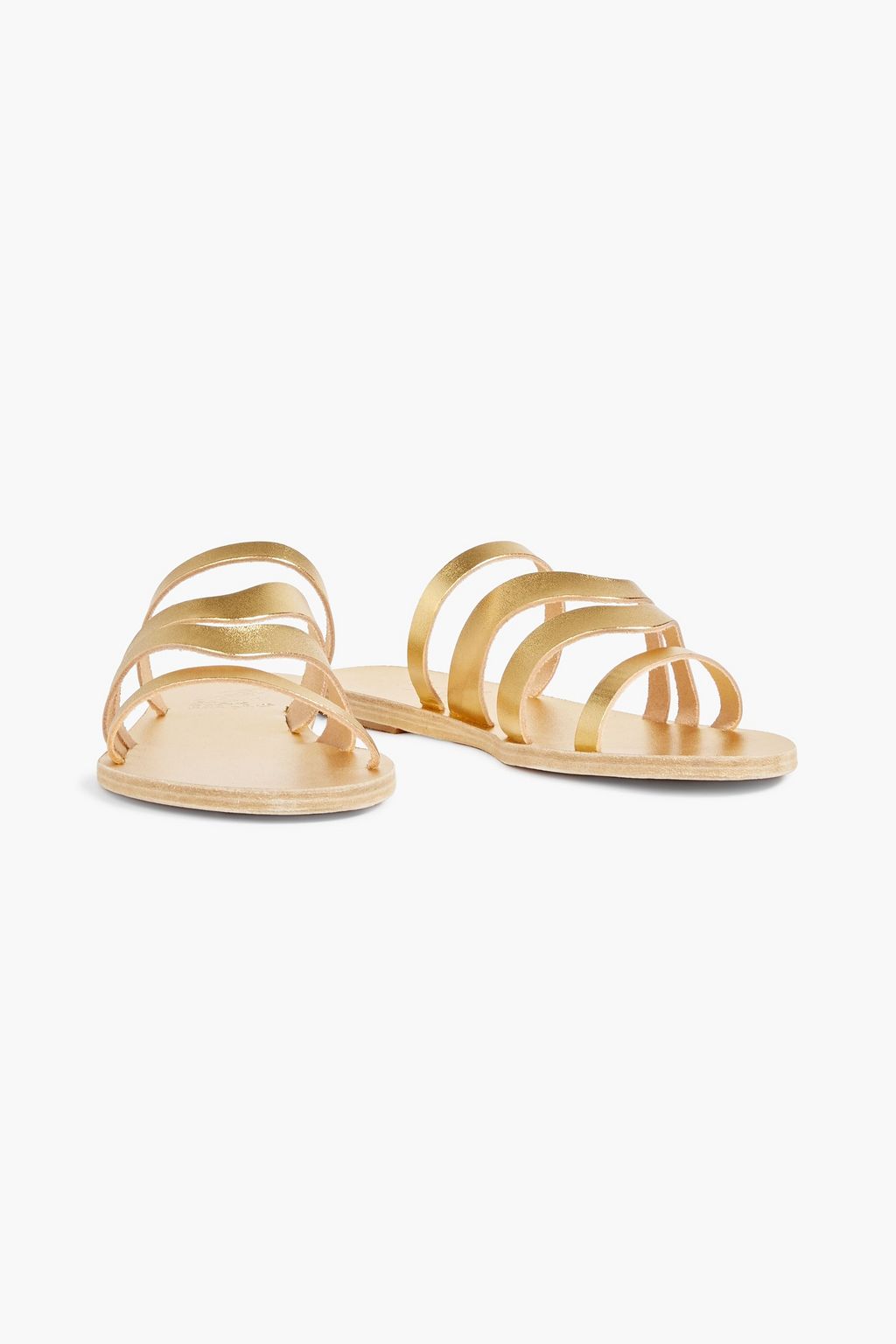 ANCIENT GREEK SANDALS Caryae metallic leather sandals THE