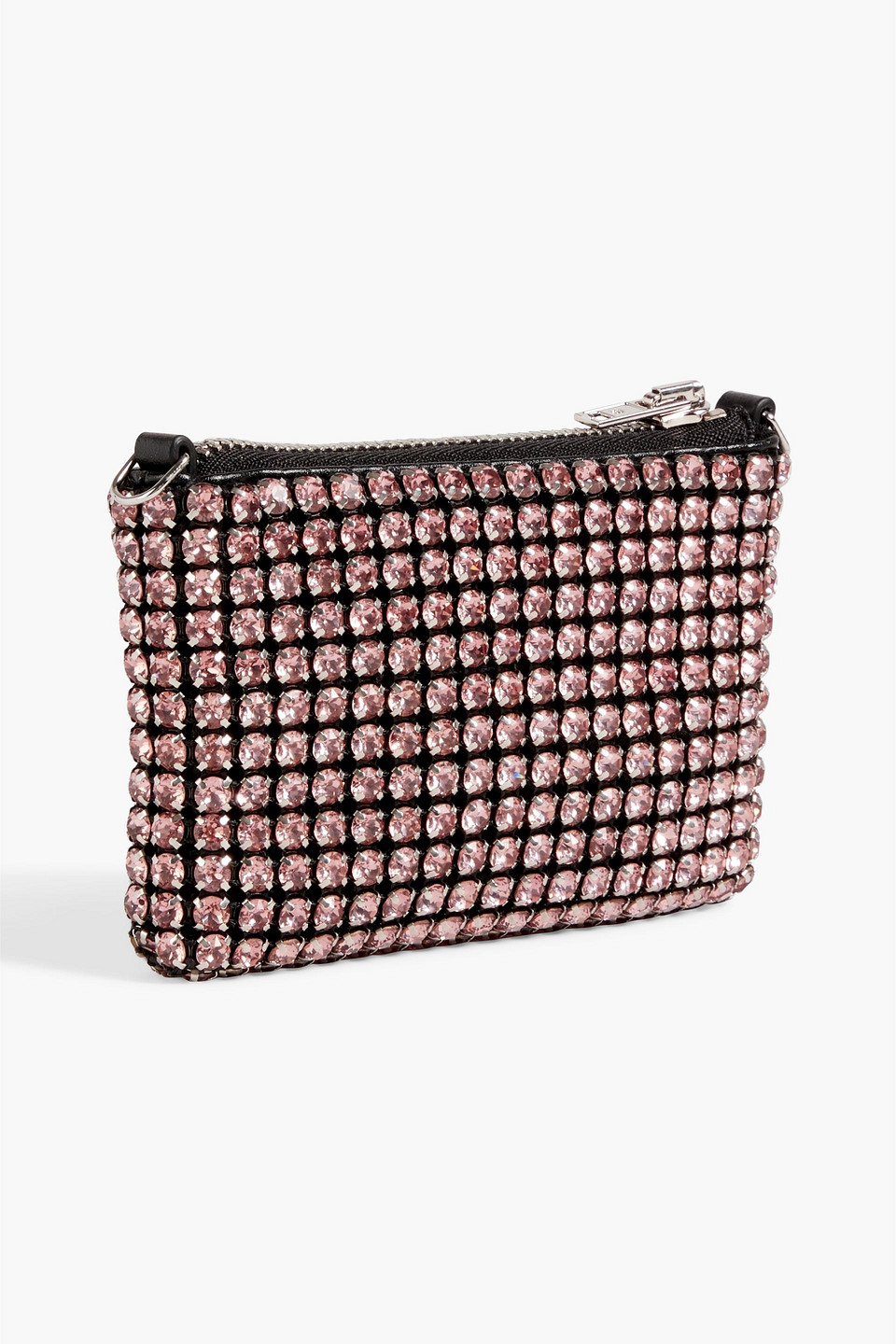 Shop Alexander Wang Wangloc Nano Crystal-embellished Shell Shoulder Bag In Pastel Pink