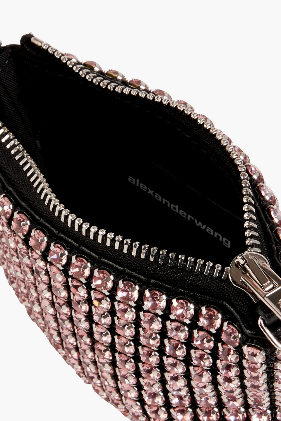 Shop Alexander Wang Wangloc Nano Crystal-embellished Shell Shoulder Bag In Pastel Pink