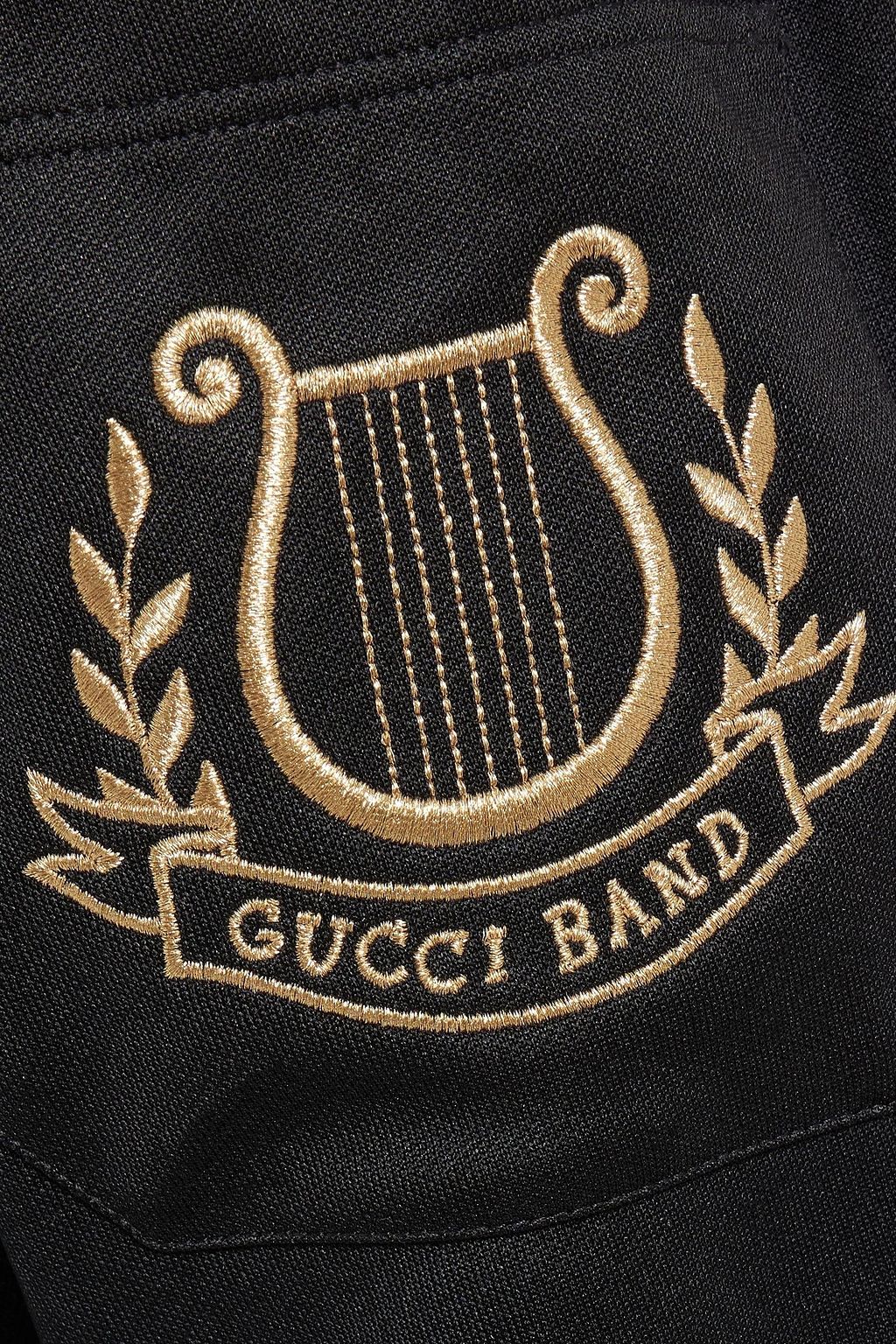 GUCCI Tapered striped jersey sweatpants